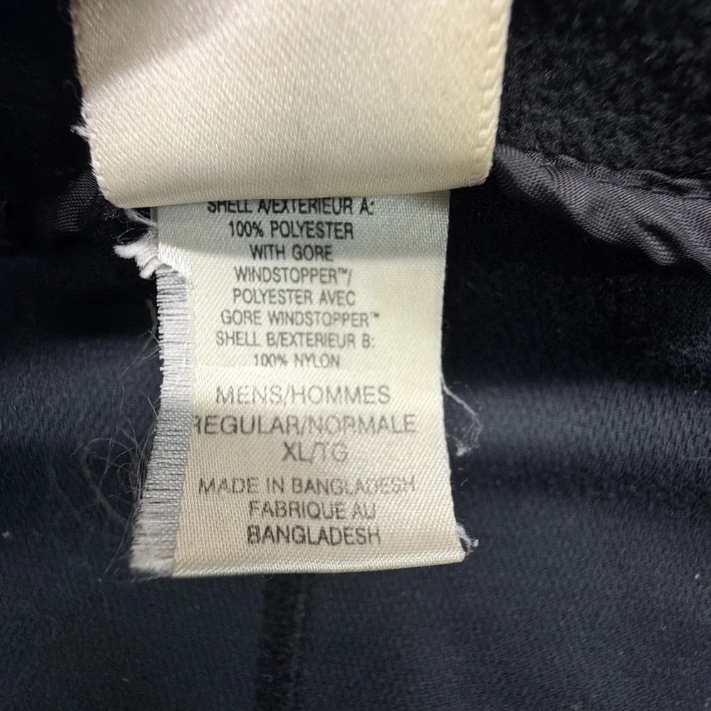 The North Face XL Black Windstopper Gore Fleece Jacket Full Zip Coat